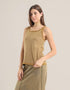 Reversible sleeveless tank top with round neck